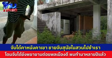 พลเมืองดีจับได้คาหนังคาเขา ชายวัย 59 ปี กำลังกระทำชำเรา “สุนัขเพศเมีย” ในห้องน้ำสวนสาธารณะเมืองสงขลา กลุ่มคนรักสัตว์เร่งแจ้งความ พบก่อเหตุมานานนับปี