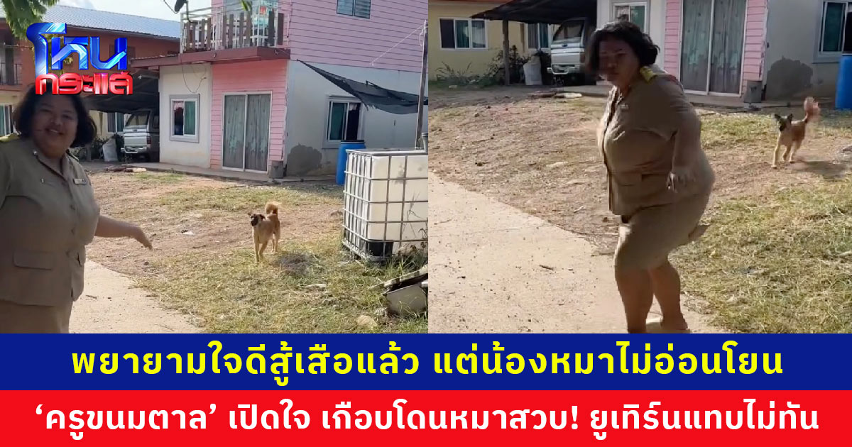 ‘ครูขนมตาล’ เปิดใจ เกือบโดนหมาสวบ! ในภารกิจเยี่ยมบ้านนักเรียน ร้อนจนแสบผิวก็ต้องขิงเพื่อนว่าอากาศดี