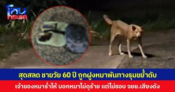 สุดสลด ชายวัย 60 ปี ถูกฝูงหมาพันทางรุมขย้ำดับ  เจ้าของหมาร่ำไห้ บอกหมาไม่ดุร้าย แต่ไม่ชอบ จยย. เสียงดัง