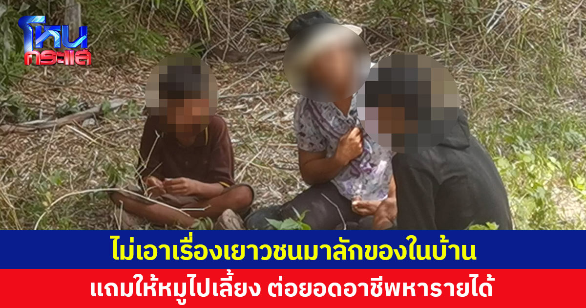 ไม่เอาเรื่องเยาวชนมาลักของในบ้าน  แถมให้หมูไปเลี้ยง ต่อยอดอาชีพหารายได้