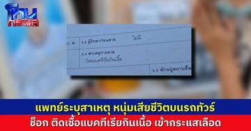 แพทย์ระบุสาเหตุ หนุ่มลำปางเสียชีวิตบนรถทัวร์ “ติดเชื้อแบคทีเรียกินเนื้อ” ญาติยังติดใจสาเหตุการตาย เผยเพิ่งไปบวชที่วัดป่า บอกแค่ว่าขาบวม