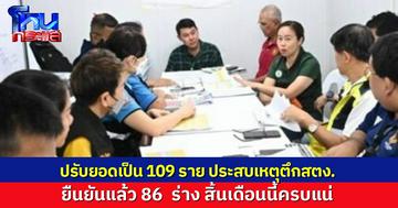 กทม.​ แจ้งปรับยอดเป็น​ 109​ ราย​ ประสบเหตุตึกสตง.​ เผยยืนยันแล้ว​ 86​ ร่าง​ มั่นใจครบสิ้นเดือนนี้