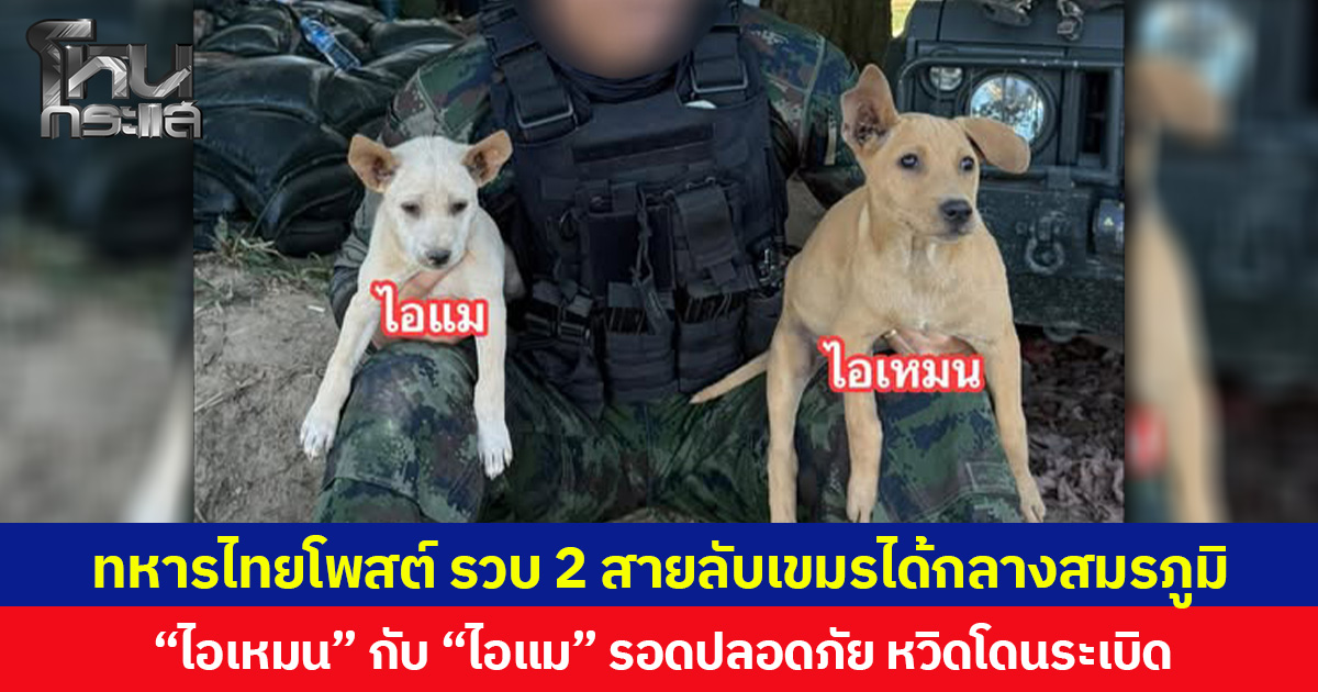 ทหารไทยโพสต์ รวบ 2 สายลับเขมรได้กลางสมรภูมิ “ไอเหมน” กับ “ไอแม” รอดปลอดภัย หวิดโดนระเบิด