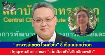“หมอเขตต์” ผอ.สถาบันโรคทรวงอก ชี้ เจ็บแน่นหน้าอก สัญญาณอันตรายของ “เส้นเลือดหัวใจตีบเฉียบพลัน”