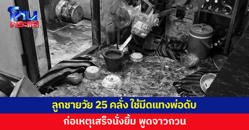 ลูกชายวัย 25 คลั่ง ทำลายข้าวของ ใช้มีดแทงพ่อตัวเองดับ 