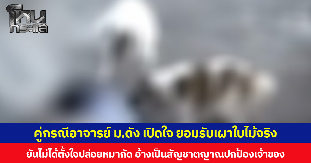 คู่กรณีอาจารย์ ม.ดัง เปิดใจ ยอมรับเผาใบไม้จริง ยันไม่ได้ตั้งใจปล่อยหมากัด อ้างเป็นสัญชาตญาณปกป้องเจ้าของหลังเกิดเหตุชุลมุน พร้อมเตรียมสู้คดีถึงที่สุด ขณะที่เพื่อนบ้านโต้ หมาเคยหลุดบ่อยจนคนหวาดผวา