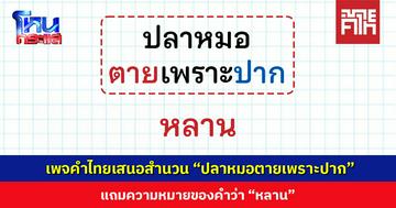 ไวอีกแล้วนะ! เพจคำไทยเสนอสำนวน “ปลาหมอตายเพราะปาก” แถมความหมายของคำว่า “หลาน”