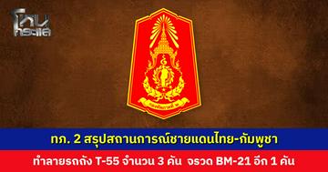 กองทัพภาคที่ 2 สรุปสถานการณ์ชายแดนไทย-กัมพูชาวันที่ 11 ธ.ค. ย้ำจะดำเนินการทุกมาตรการเพื่อความมั่นคง ปลอดภัย และรักษาอธิปไตย
