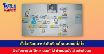 นักเรียนโหนกระแสใส่ใจ นั่งฟังสัมภาษณ์ ‘สีกากอล์ฟ’ ไป ทำแผนผังไป แต่พี่หน่วงบอก นี่แค่ครึ่งเดียว