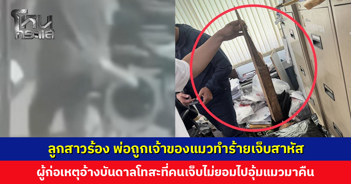 ลูกสาวพาพ่อร้องขอความเป็นธรรม ถูกเจ้าของแมวทำร้ายเจ็บสาหัส ผู้ก่อเหตุอ้างบันดาลโทสะ