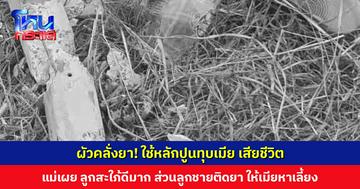 ผัวคลั่งยา! ใช้หลักปูนทุบเมีย เสียชีวิต ขโมย จยย. ชาวบ้านหลบหนี ตำรวจต้องใช้ปืนยางและปืนไฟฟ้าควบคุมตัว