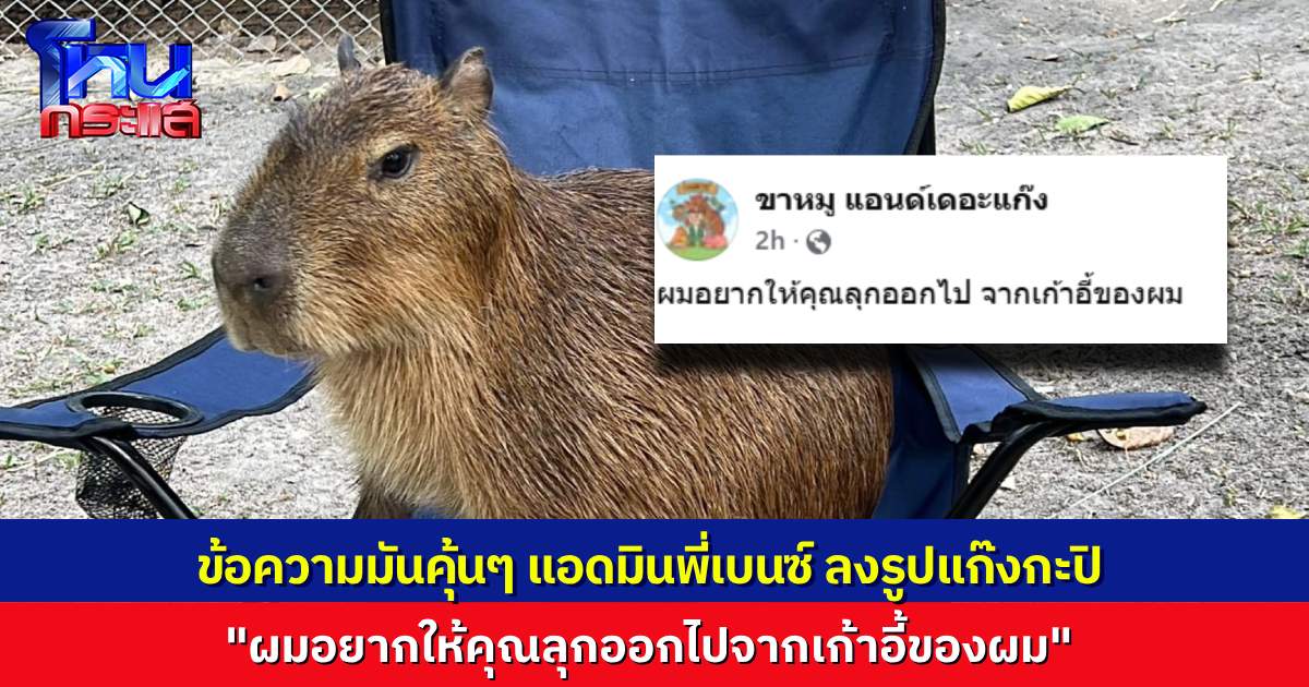 ข้อความมันคุ้นๆ “พี่เบนซ์” ลงรูปแก๊ง “กะปิปลาร้า” แคปชันเด็ด “ผมอยากให้คุณลุกออกไปจากเก้าอี้ของผม”