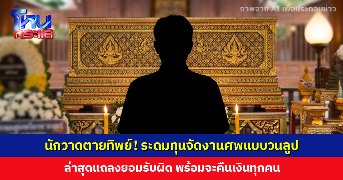 นักวาดยอมรับกุเรื่องตายทิพย์! ระดมทุนจัดงานศพแบบวนลูป พร้อมจะคืนเงินทุกคน