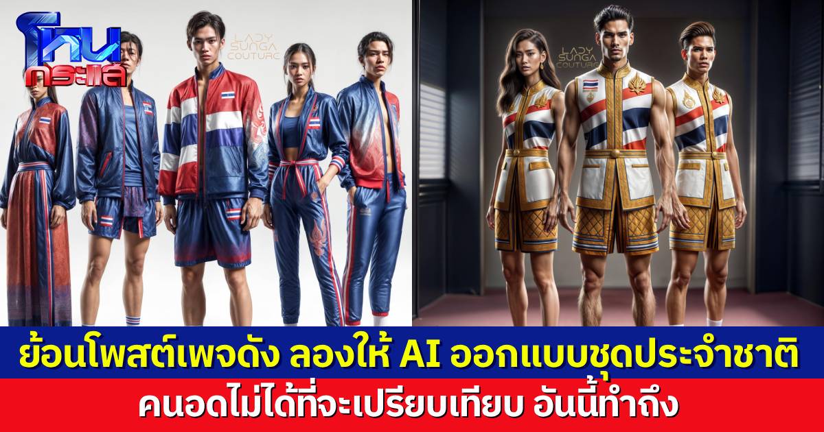 ย้อนดูโพสต์เพจดัง ลองให้ AI ออกแบบ “ชุดประจำชาติ” นักกีฬาไทย ก่อนจะได้เห็นชุดจริง ย้อนกลับมาดูอีกที โอ้โห AI ทำถึง!