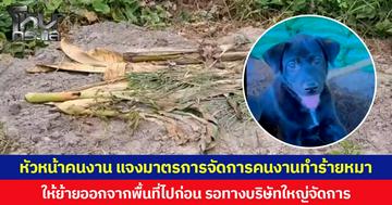 หัวหน้าคนงาน แจงมาตรการจัดการคนงานทำร้ายหมา ให้ย้ายออกจากพื้นที่ไปก่อน รอทางบริษัทใหญ่จัดการ