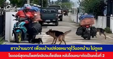 ชาวบ้านผวา! เพื่อนบ้านปล่อยหมาดุไว้นอกบ้าน ไม่ดูแล ไรเดอร์สุดทนโพสต์คลิปลงโซเชียล หลังโดนหมากัดเป็นครั้งที่ 2