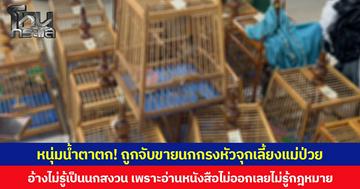 หนุ่มน้ำตาตก! ถูกจับขายนกกรงหัวจุกเลี้ยงแม่ป่วย อ้างไม่รู้เป็นนกสงวน เพราะอ่านหนังสือไม่ออก เลยไม่รู้กฎหมาย