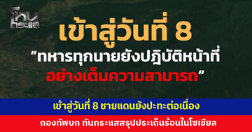 เข้าสู่วันที่ 8 ชายแดนไทย-กัมพูชายังปะทะต่อเนื่อง