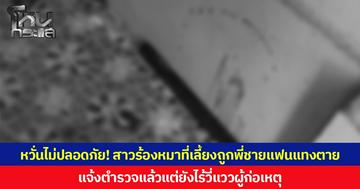 หวั่นไม่ปลอดภัย! สาวร้องหมาที่เลี้ยงถูกพี่ชายแฟนแทงตาย แจ้งตำรวจแล้วแต่ยังไร้วี่แววผู้ก่อเหตุ